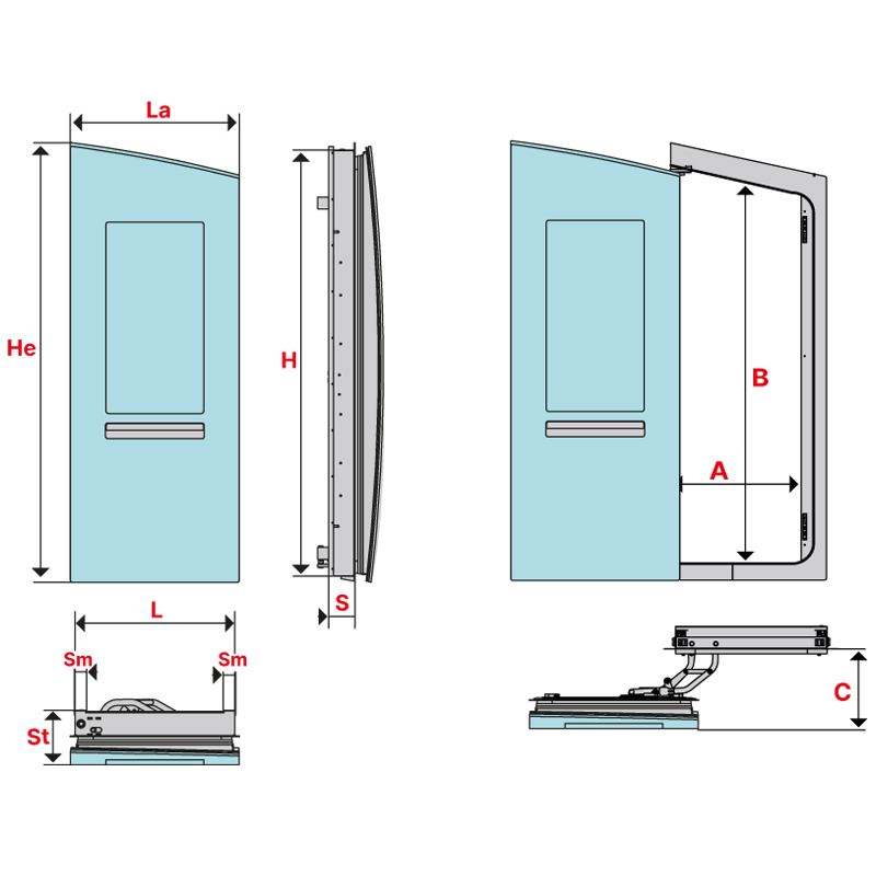 Pantograph door 2332.42/43